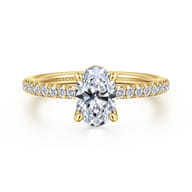 Broderick - 14K Yellow Gold Oval Diamond Engagement Ring