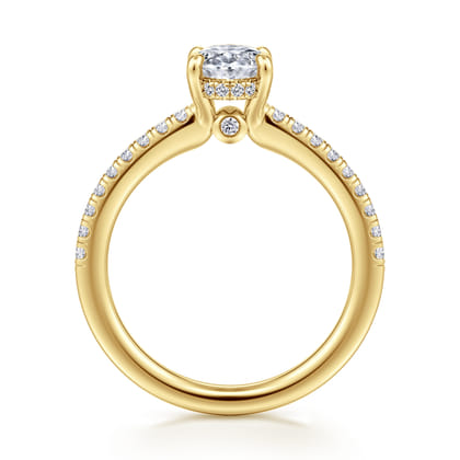 Broderick - 14K Yellow Gold Oval Diamond Engagement Ring