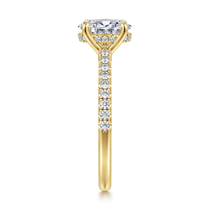 Broderick - 14K Yellow Gold Oval Diamond Engagement Ring