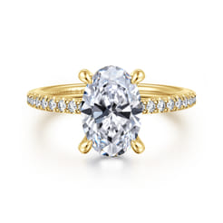 Broderick - 14K Yellow Gold Oval Diamond Engagement Ring
