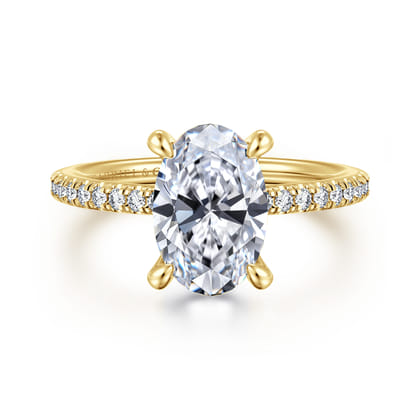 Broderick - 14K Yellow Gold Oval Diamond Engagement Ring