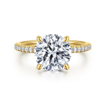 Broderick - 14K Yellow Gold Round Diamond Engagement Ring