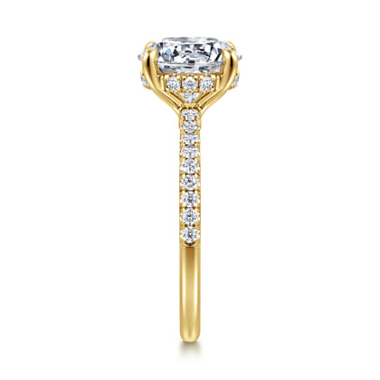 Broderick - 14K Yellow Gold Round Diamond Engagement Ring