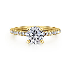Broderick - 14K Yellow Gold Round Diamond Engagement Ring