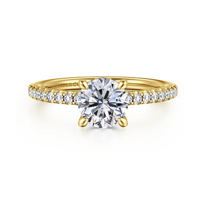 Broderick - 14K Yellow Gold Round Diamond Engagement Ring