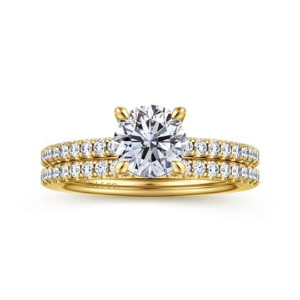Broderick - 14K Yellow Gold Round Diamond Engagement Ring
