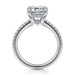 Broderick - Platinum Emerald Cut Diamond Engagement Ring