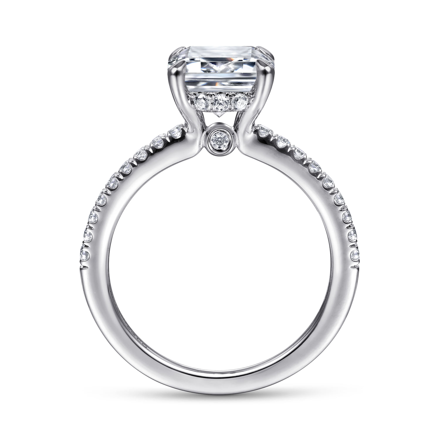 Broderick - Platinum Emerald Cut Diamond Engagement Ring