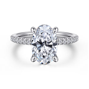Broderick - Platinum Oval Diamond Engagement Ring
