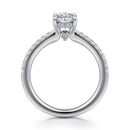 Broderick - Platinum Oval Diamond Engagement Ring