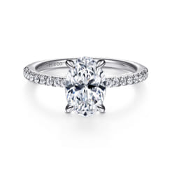 Broderick - Platinum Oval Diamond Engagement Ring