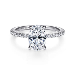 Broderick - Platinum Oval Diamond Engagement Ring