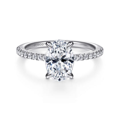 Broderick - Platinum Oval Diamond Engagement Ring