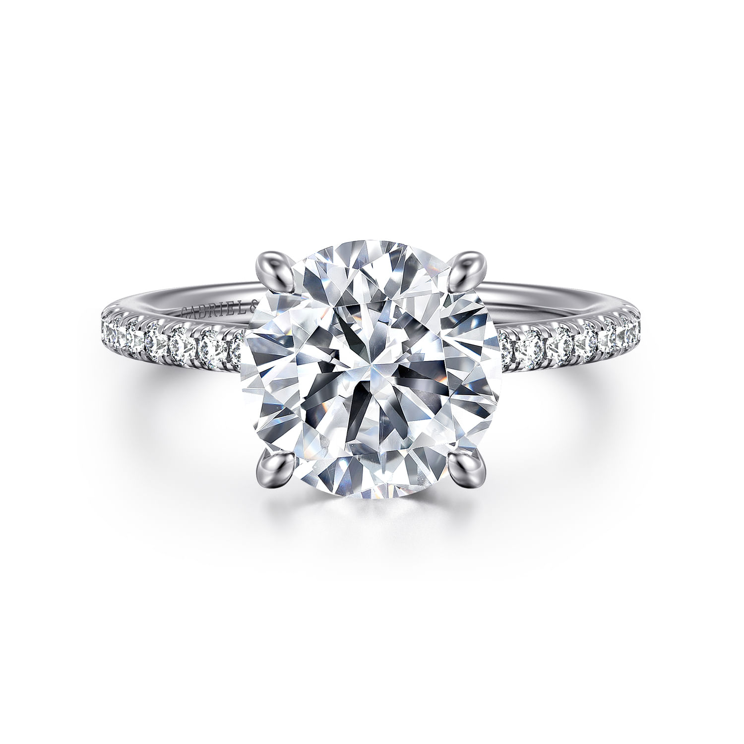 Broderick - Platinum Round Diamond Engagement Ring