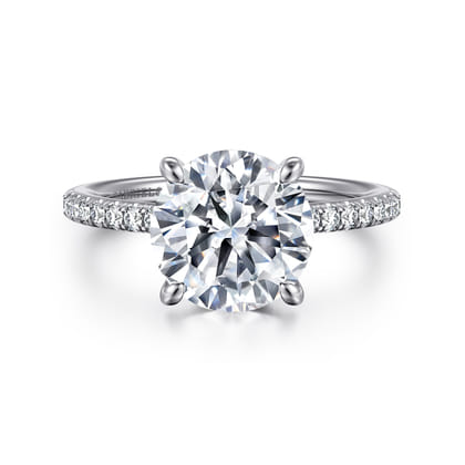 Broderick - Platinum Round Diamond Engagement Ring