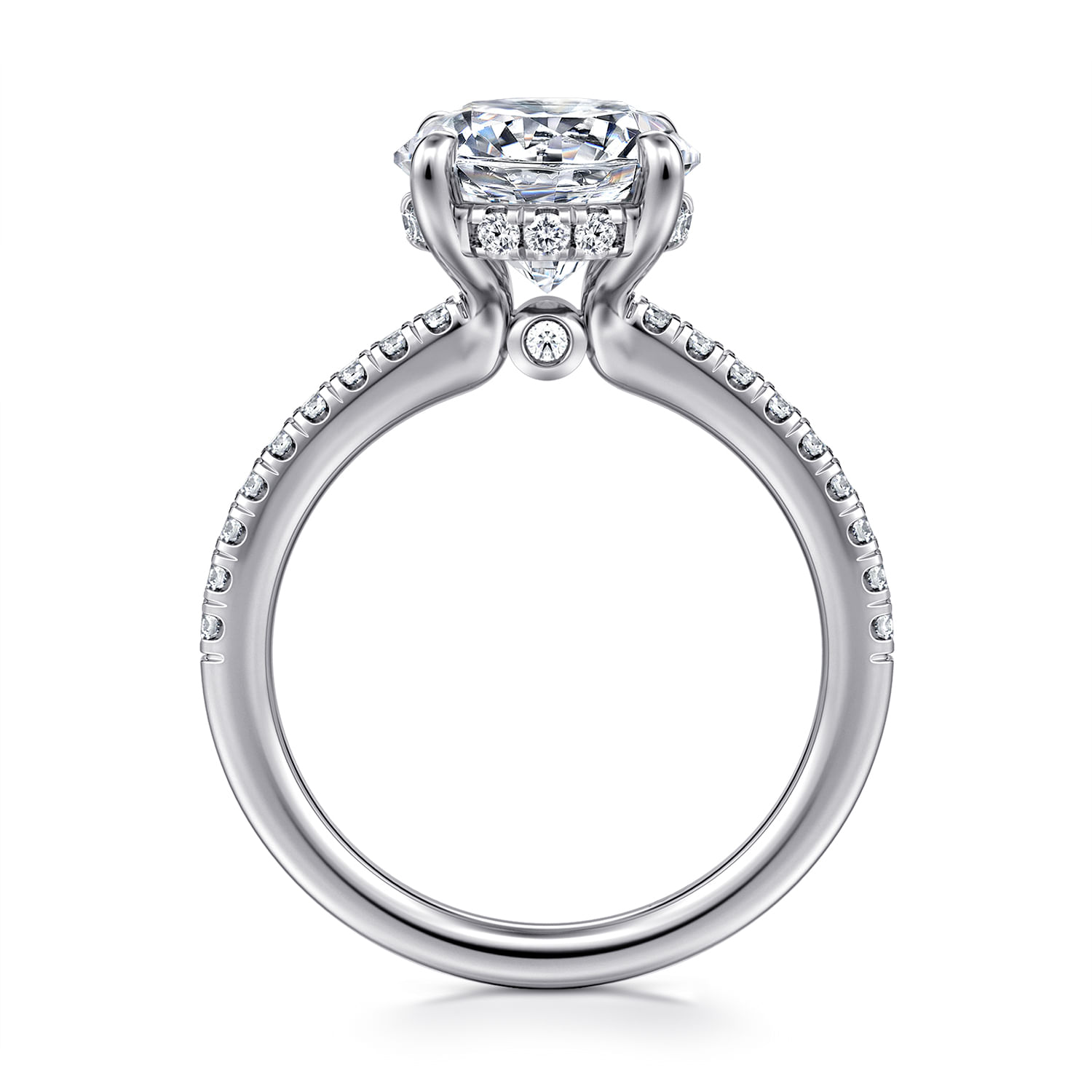 Broderick - Platinum Round Diamond Engagement Ring