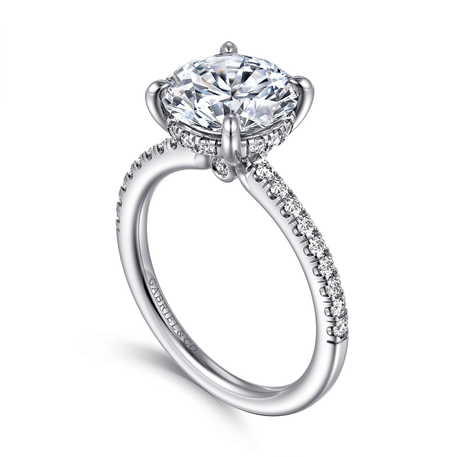 Broderick - Platinum Round Diamond Engagement Ring