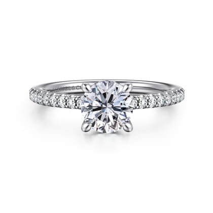 Broderick - Platinum Round Diamond Engagement Ring