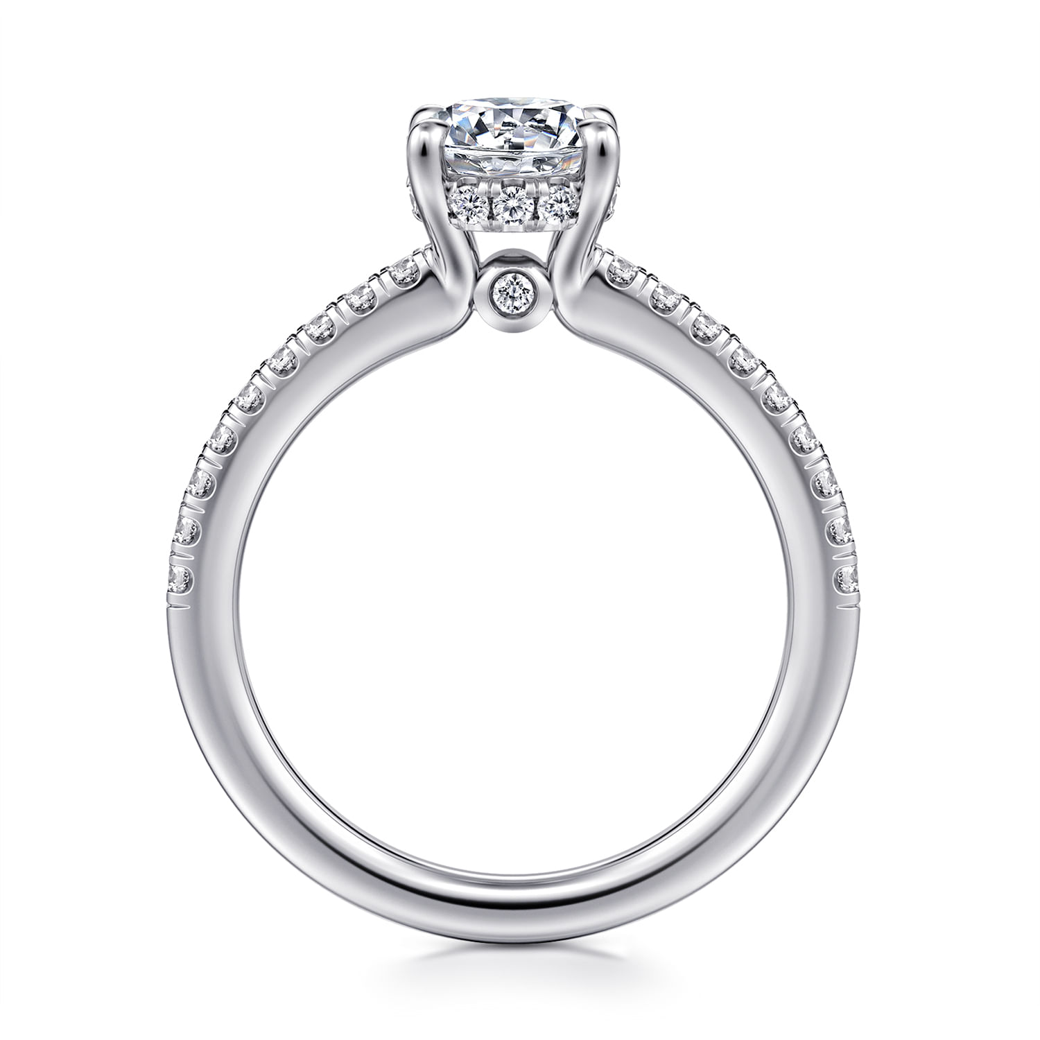 Broderick - Platinum Round Diamond Engagement Ring