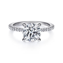 Platinum Round Diamond Engagement Ring