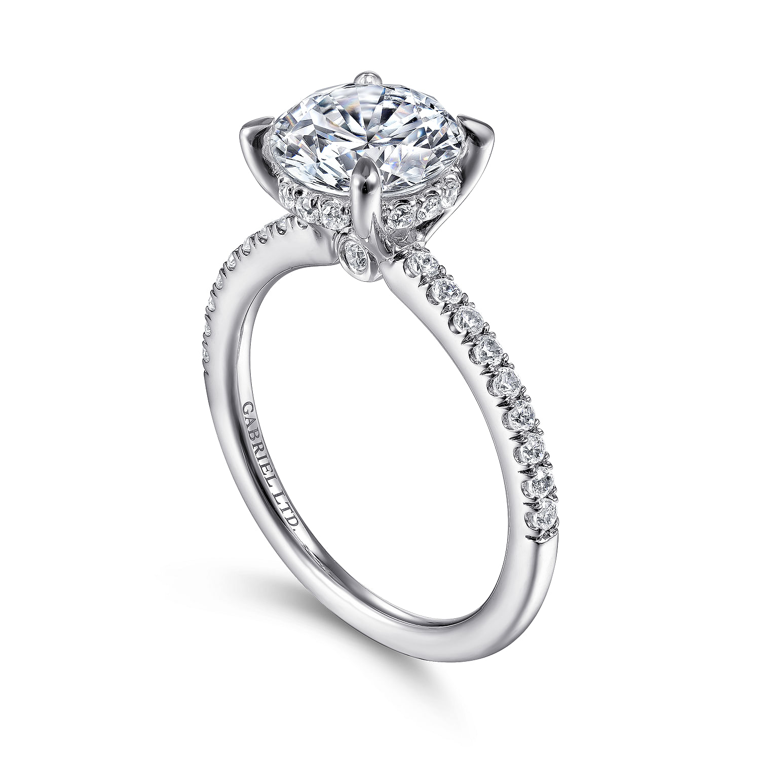 Broderick - Platinum Round Diamond Engagement Ring