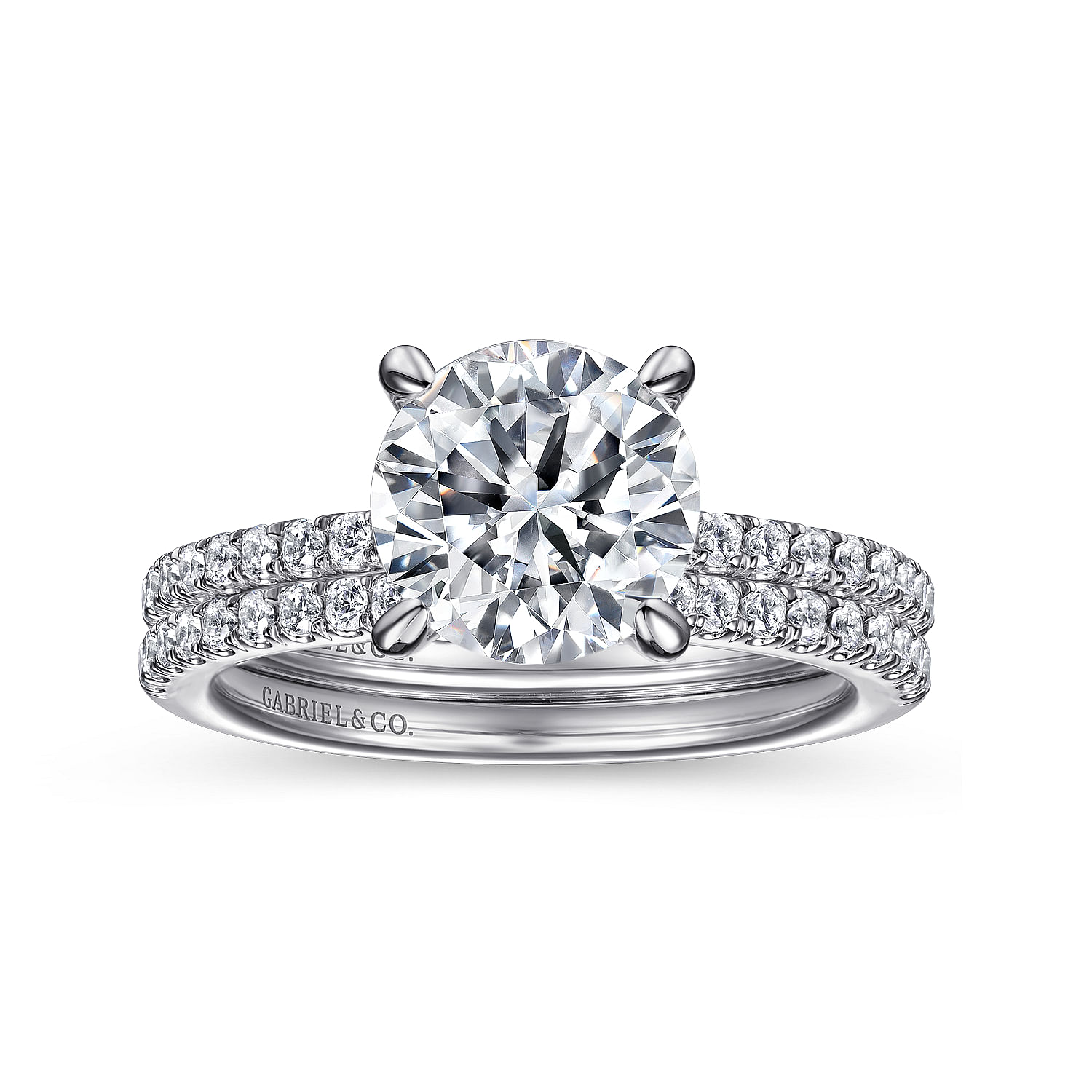 Broderick - Platinum Round Diamond Engagement Ring