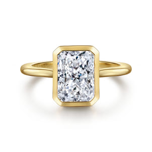 Brooke - 14K Yellow Gold Radiant Cut Bezel Set Solitaire Diamond Engagement Ring