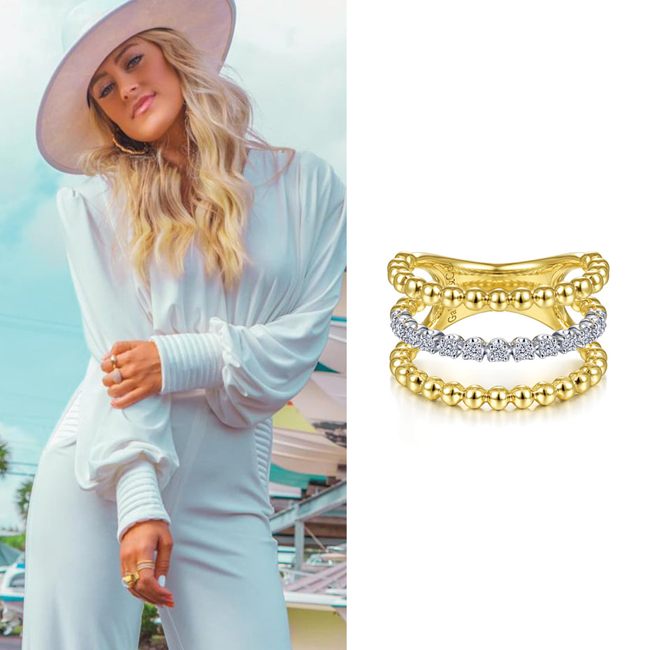 Country singer Brooke Eden sharing her Gabriel & Co.’s Three Row ...