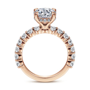 Brosnan - 14K Rose Gold Round Diamond Engagement Ring