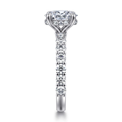 Brosnan - 14K White Gold Oval Diamond Engagement Ring