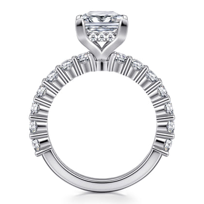 Brosnan - 14K White Gold Princess Cut Diamond Engagement Ring
