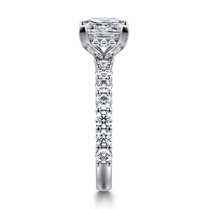 Brosnan - 14K White Gold Princess Cut Diamond Engagement Ring