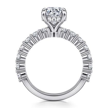 Brosnan - 14K White Gold Round Diamond Engagement Ring