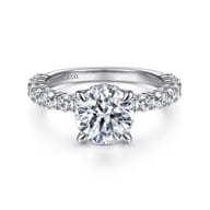 Brosnan - 14K White Gold Round Diamond Engagement Ring