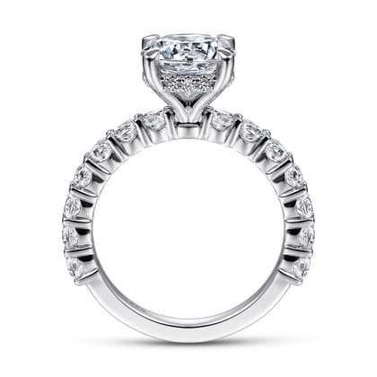 Brosnan - 14K White Gold Round Diamond Engagement Ring