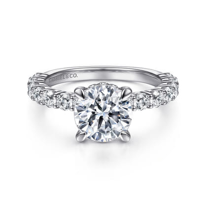 Brosnan - Platinum Round Diamond Engagement Ring
