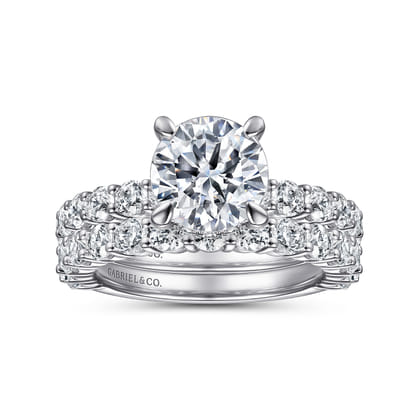Brosnan - Platinum Round Diamond Engagement Ring