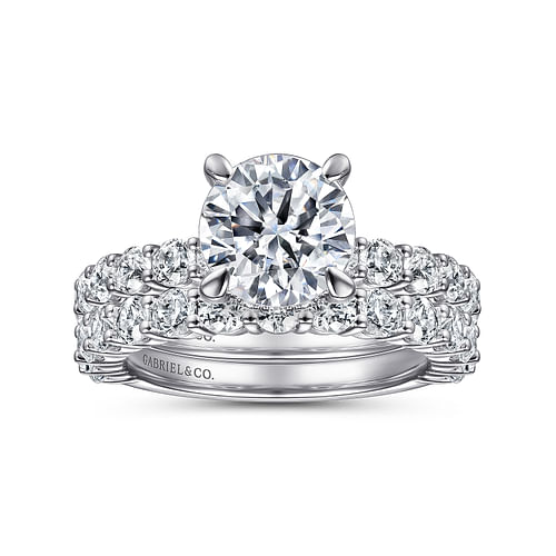 Brosnan - Platinum Round Diamond Engagement Ring - 1.03 ct - Shot 4