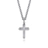Brushed Cross Pendant Necklace 925 Sterling Silver
