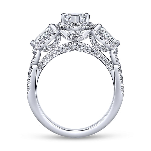 Bryson - 14K White Gold Marquise Shape Diamond Engagement Ring - 1.5 ct - Shot 2