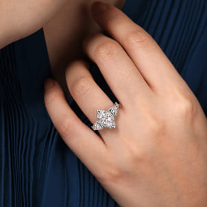 Bryson - 14K White Gold Marquise Shape Diamond Engagement Ring