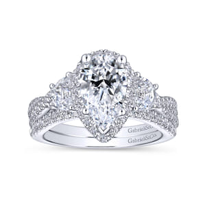 Bryson - 14K White Gold Pear Shape Diamond Engagement Ring