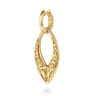 Bujukan Bold - 14K Yellow Gold Bujukan and Diamond Marquise Huggie Drop Earrings - 0.5 ct