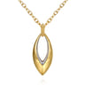 Bujukan Bold - 14K Yellow Gold Bujukan and Diamond Marquise Pendant Necklace - 0.35 ct