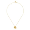 Bujukan Bold - 14K Yellow Gold Bujukan and Diamond Pendant Necklace - 0.1 ct