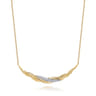Bujukan Bold - 14K Yellow Gold Bujukan and Diamond Twisted Bar Necklace - 0.35 ct