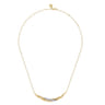 Bujukan Bold - 14K Yellow Gold Bujukan and Diamond Twisted Bar Necklace - 0.35 ct