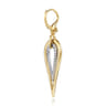 Bujukan Clover - 14K White  Yellow Gold Bujukan and Graduating Diamond Huggie Drop Earrings - 0.75 ct