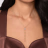 Bujukan Clover - 14K White and Yellow Gold Bujukan and Diamond Clover Drop Necklace - 0.2 ct