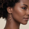 Bujukan Clover - 14K Yellow Gold Bujukan Link Chain Leverback Drop Earrings
